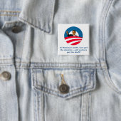 Obama - Romney Shafts Workers Vierkante Button 5,1 Cm (In situ)