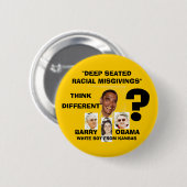OBAMA? RONDE BUTTON 5,7 CM (Voorkant /achterkant)