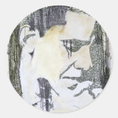 "Obama" Ronde Sticker (Voorkant)