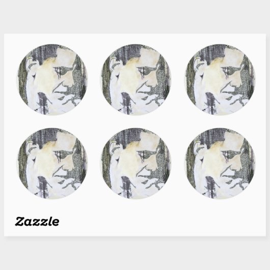 "Obama" Ronde Sticker (Vel)