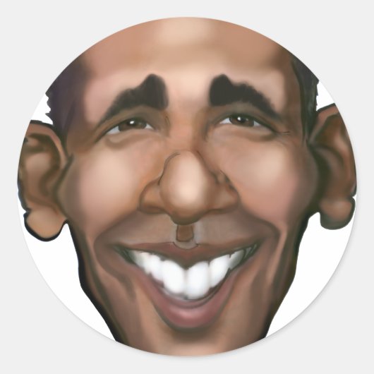 Obama Ronde Sticker (Voorkant)