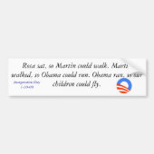 obama, Rosa zat, zodat Martin kon lopen. Martin w. Bumpersticker (Voorkant)