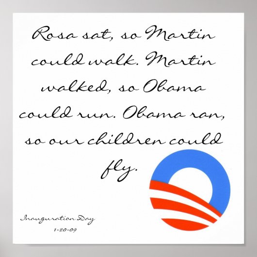 obama, Rosa zat, zodat Martin kon lopen. Martin w. Poster (Voorkant)