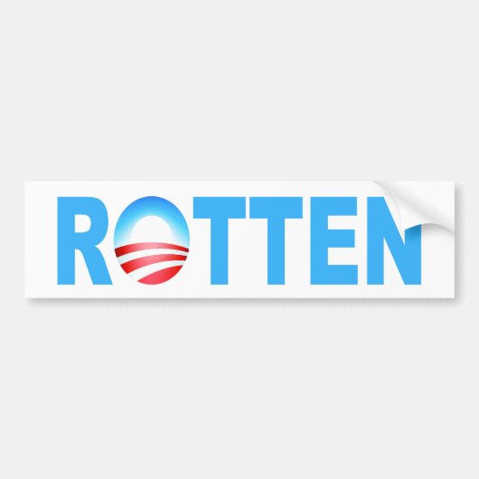 OBAMA ROTTEN BUMPERSTICKER (Voorkant)