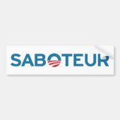 Obama SABOTEUR Bumpersticker (Voorkant)