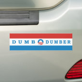 Obama satirical Dumb en Dumber Bumpersticker (Op auto)