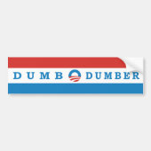 Obama satirical Dumb en Dumber Bumpersticker (Voorkant)