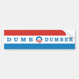 Obama satirical Dumb en Dumber Bumpersticker