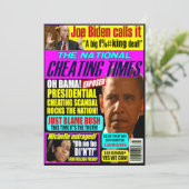 Obama Scandal Wenskaart Kaart (Staand voorkant)