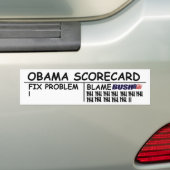 Obama Scorecard - Bijgewerkt Bumpersticker (Op auto)