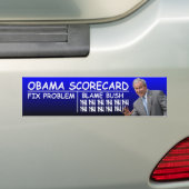 Obama Scorecard: Blame Struik Bumpersticker (Op auto)
