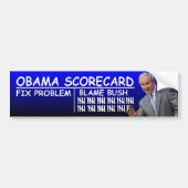 Obama Scorecard: Blame Struik Bumpersticker (Voorkant)