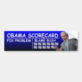 Obama Scorecard: Blame Struik Bumpersticker