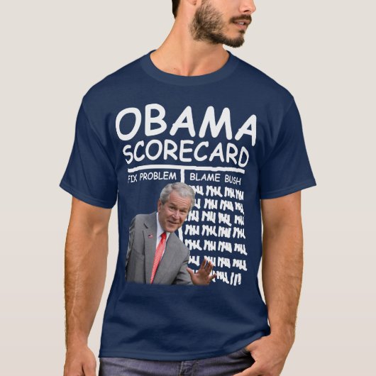 Obama Scorecard - Blame Struik T-shirt (Voorkant)