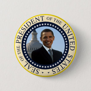 Obama Seal Blue Ronde Button 5,7 Cm