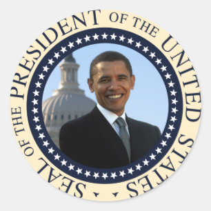 Obama Seal Blue Ronde Sticker
