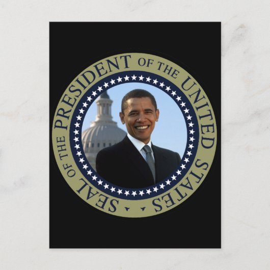 Obama Seal Gold Briefkaart (Voorkant)