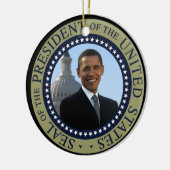 Obama Seal Gold Presidential Seal Keramisch Ornament (Links)