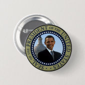 Obama Seal Gold Ronde Button 5,7 Cm (Voorkant /achterkant)