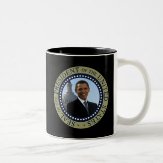 Obama Seal Gold Tweekleurige Koffiemok