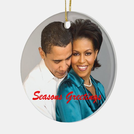 Obama Seasons Greetings Keramisch Ornament (Links)