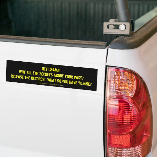 Obama Secrets Bumpersticker (Op Truck)