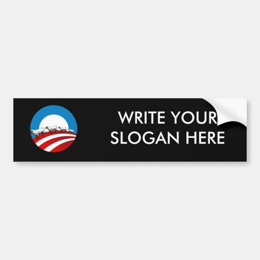 Obama Sheep Bumpersticker (Voorkant)