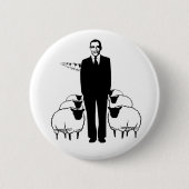 Obama Sheep Ronde Button 5,7 Cm (Voorkant)