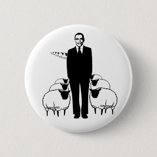 Obama Sheep Ronde Button 5,7 Cm (Voorkant)