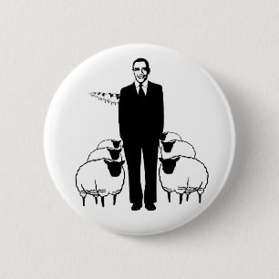 Obama Sheep Ronde Button 5,7 Cm