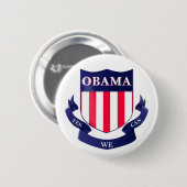 Obama Shield "ja we kunnen" Button (Voorkant /achterkant)
