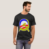 Obama Sickle en Hammer Dark T-shirt (Voorkant volledig)