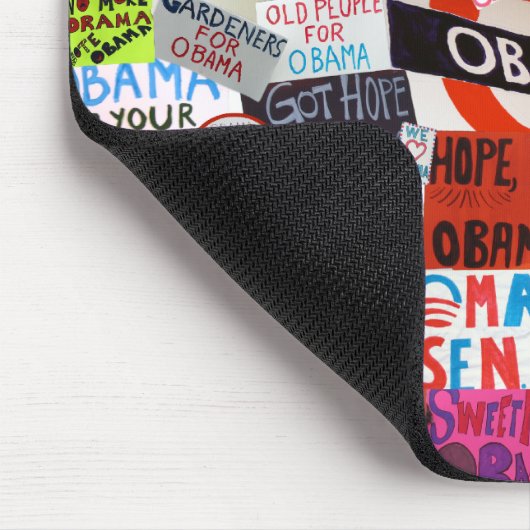 Obama Sign Collage Mousepad Muismat (Hoek)