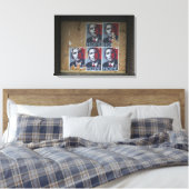 Obama signeert in een dichtgesplinterd raam van ee canvas afdruk (Insitu (Slaapkamer))