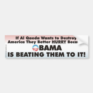 Obama slaat Al Queda in het vernietigen van de Ame Bumpersticker