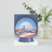 obama snow wereldbol briefkaart (Staand voorkant)
