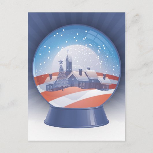 obama snow wereldbol briefkaart (Voorkant)