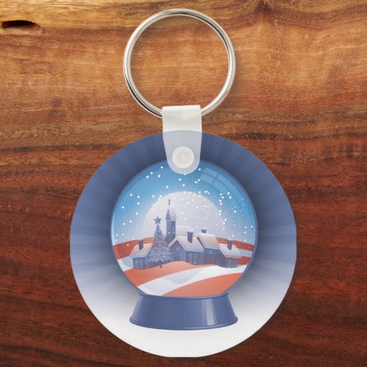 obama snow wereldbol sleutelhanger (Voorkant)