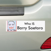 Obama-socialisme_0_white, Who IS, Barry Soetoro Bumpersticker (Op auto)