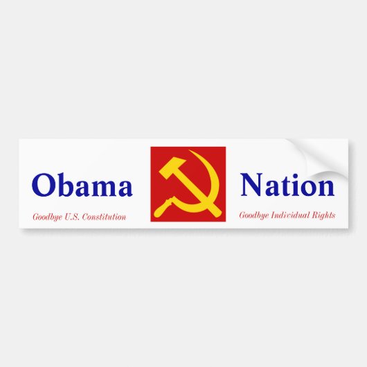 Obama Socialist Bumpersticker (Voorkant)