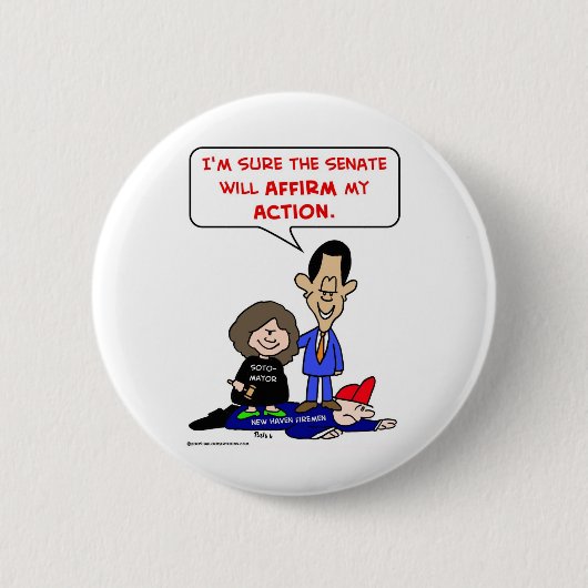 obama sotomayor positieve actie ronde button 5,7 cm (Voorkant)