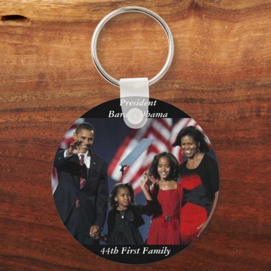 Obama Souvenir Round Sleutelhanger (Voorkant)