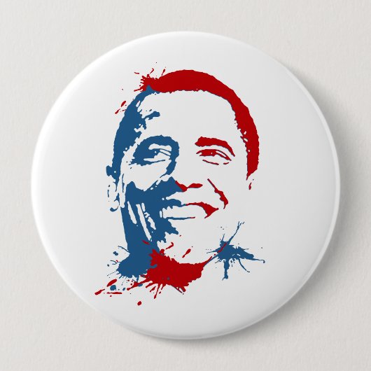 Obama spatte ronde button 4,0 cm (Voorkant)