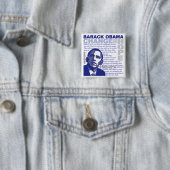 Obama Speech Vierkante Button 5,1 Cm (In situ)