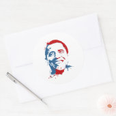 Obama splat ronde sticker (Envelop)