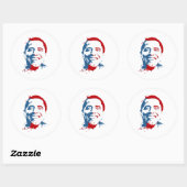 Obama splat ronde sticker (Vel)