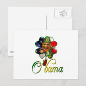 Obama St. Patrick's Day Spirit Briefkaart (Voorkant / Achterkant)