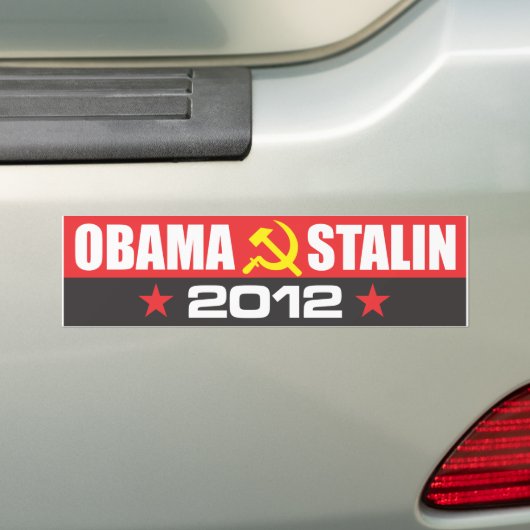 OBAMA - STALIN 2012 BUMPERSTICKER (Op auto)