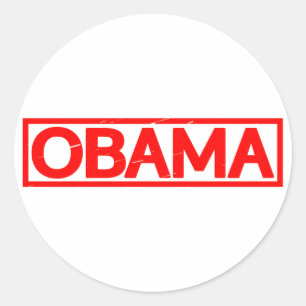 Obama Stamp Ronde Sticker