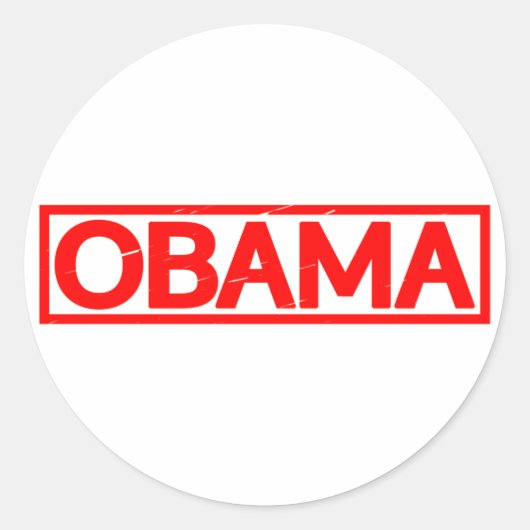 Obama Stamp Ronde Sticker (Voorkant)